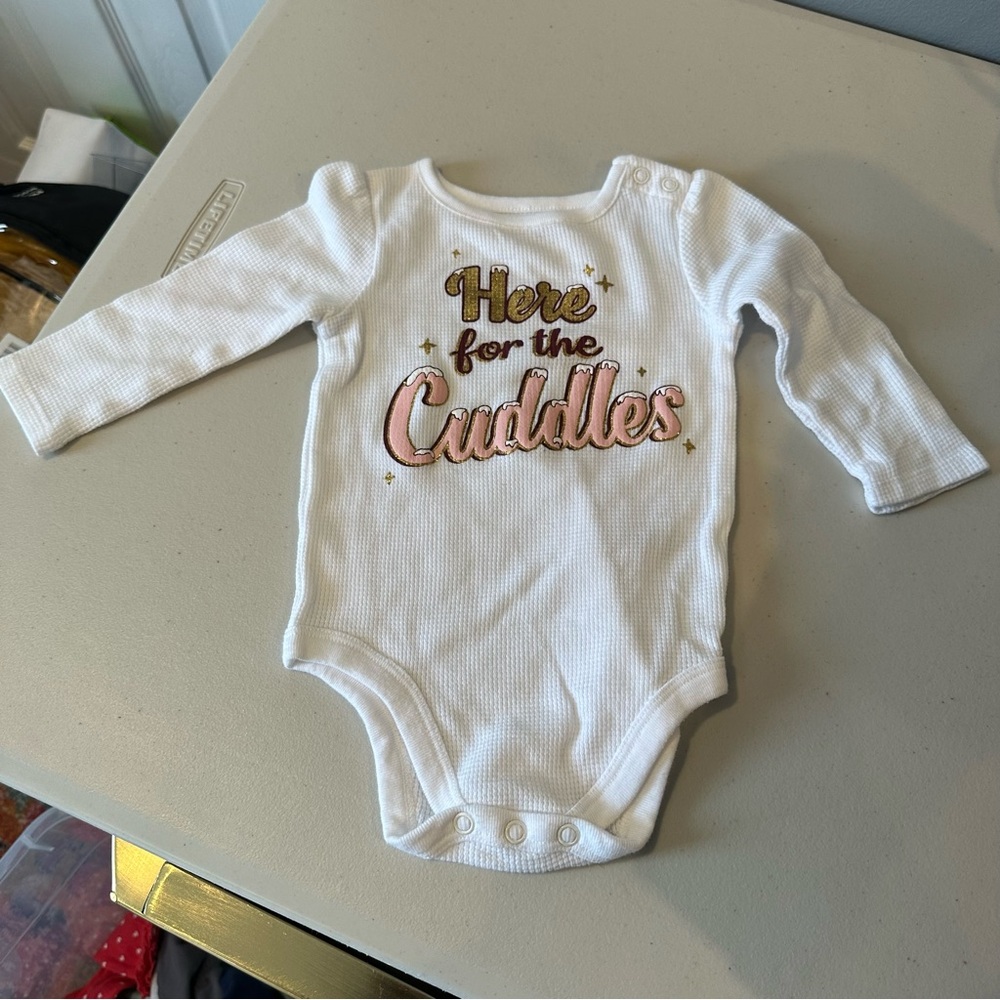 12 Month Garanimals Here for the Cuddles Thermal Long Sleeve Onesie